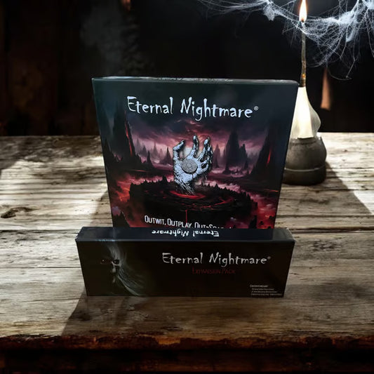 Eternal Nightmare, A new horror themed board game for 2-6 players 12+ Includes Base Game and Expansion Pack